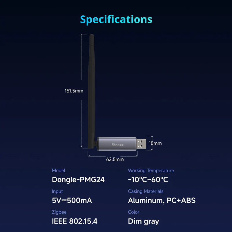 USB-Dongle Zigbee/Thread Sonoff Dongle Plus MG24