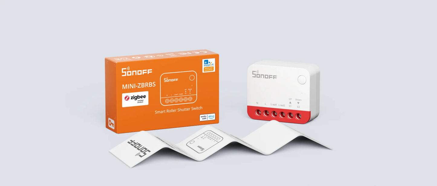 Sonoff MINI-ZBRBS Zigbee Rollladen-/Vorhangmodul Steuerung