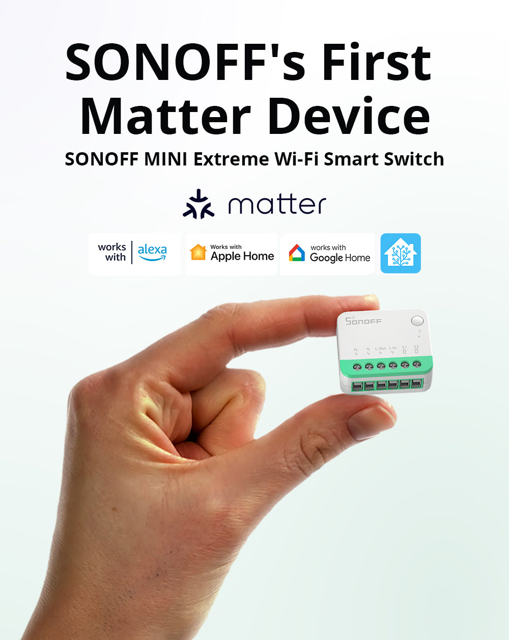 SONOFF MINIR4M Matter Wifi Smart Relay Switch,
