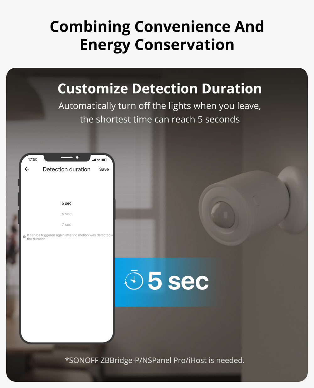 SONOFF SNZB-03P Wireless Motion Sensor, Zigbee3.0