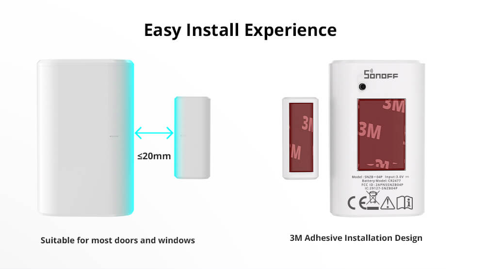 SONOFF SNZB-04P Zigbee 3.0 door and window sensor