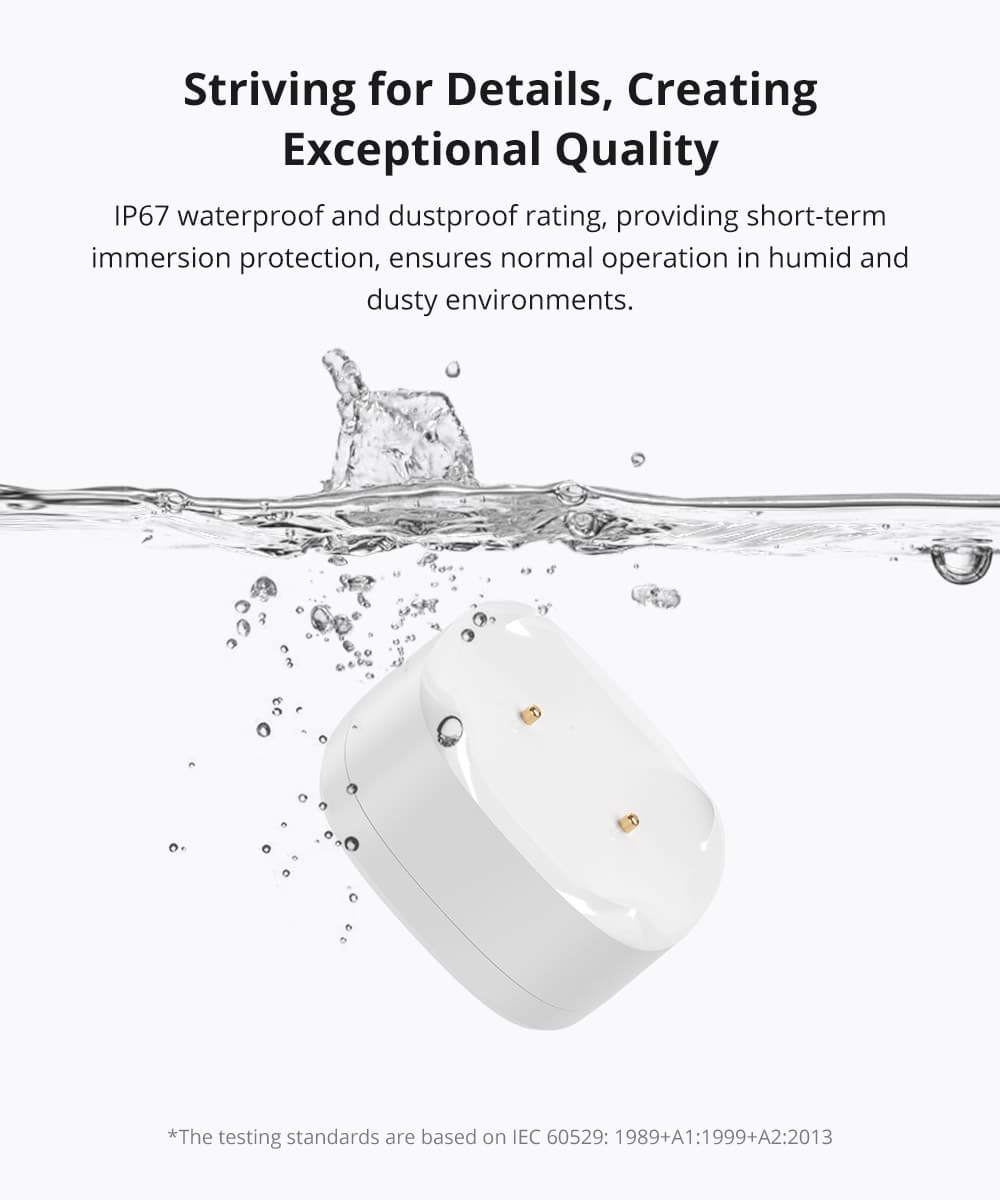 SONOFF SNZB-05P Zigbee 3.0 Water Detector, Smart Home Water Sensor