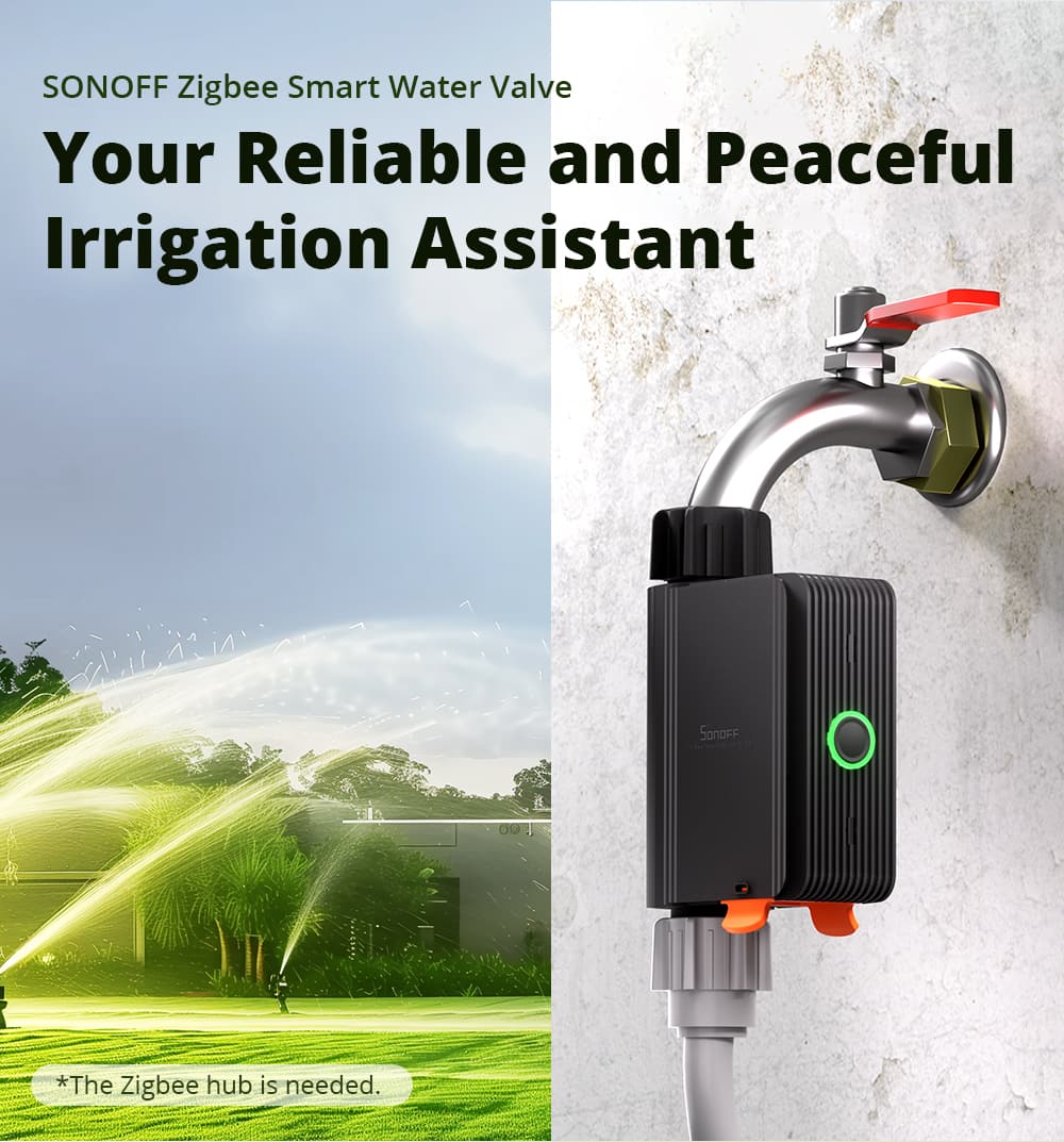 SONOFF Irrigation System with Time Planning and Quantity Control, Zigbee 3.0, SWV-BP, wireless