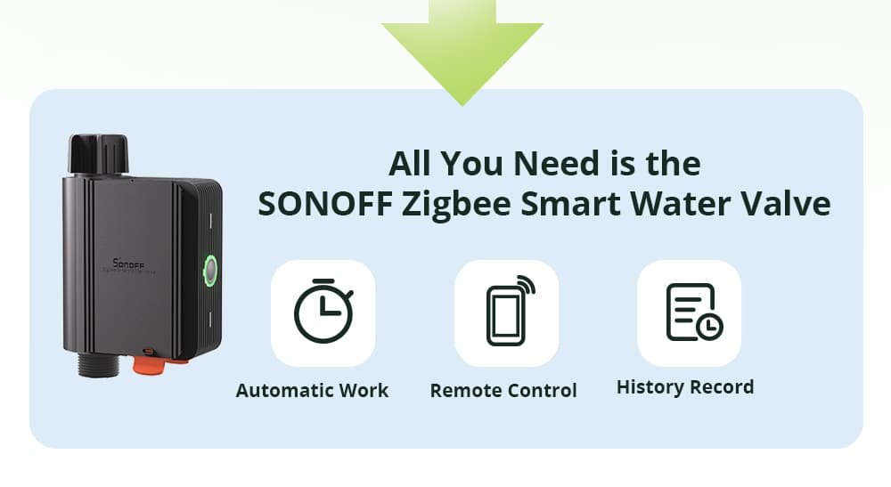 SONOFF Irrigation System with Time Planning and Quantity Control, Zigbee 3.0, SWV-BP, wireless