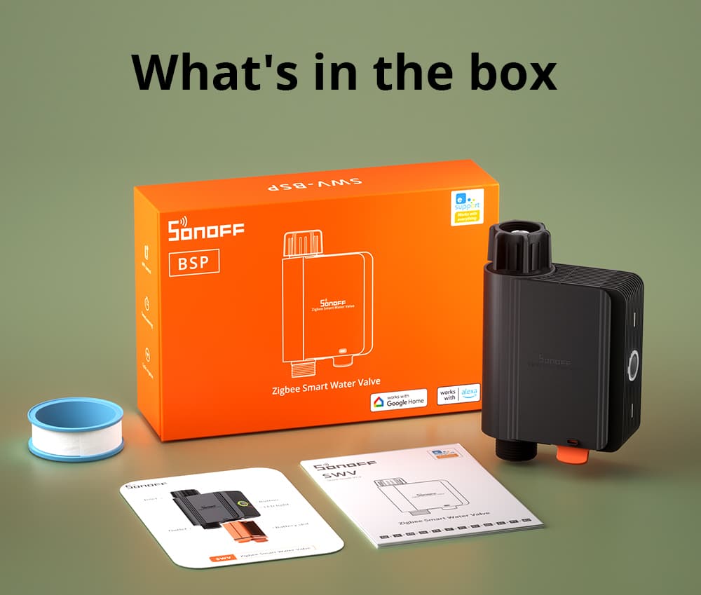 SONOFF Irrigation System with Time Planning and Quantity Control, Zigbee 3.0, SWV-BP, wireless