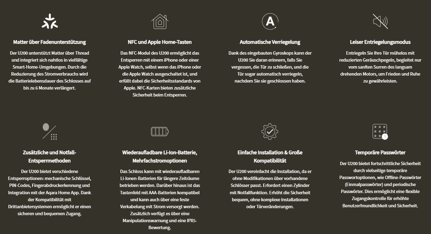 Aqara Smart Lock U200 – Intelligent security for your home
