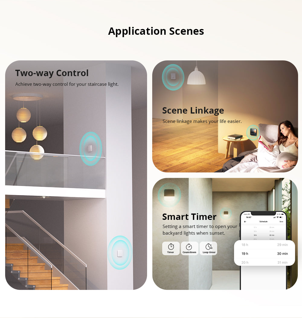 SONOFF Zigbee Smart Switch ZBMINIL2, no neutral wire required! Double pack