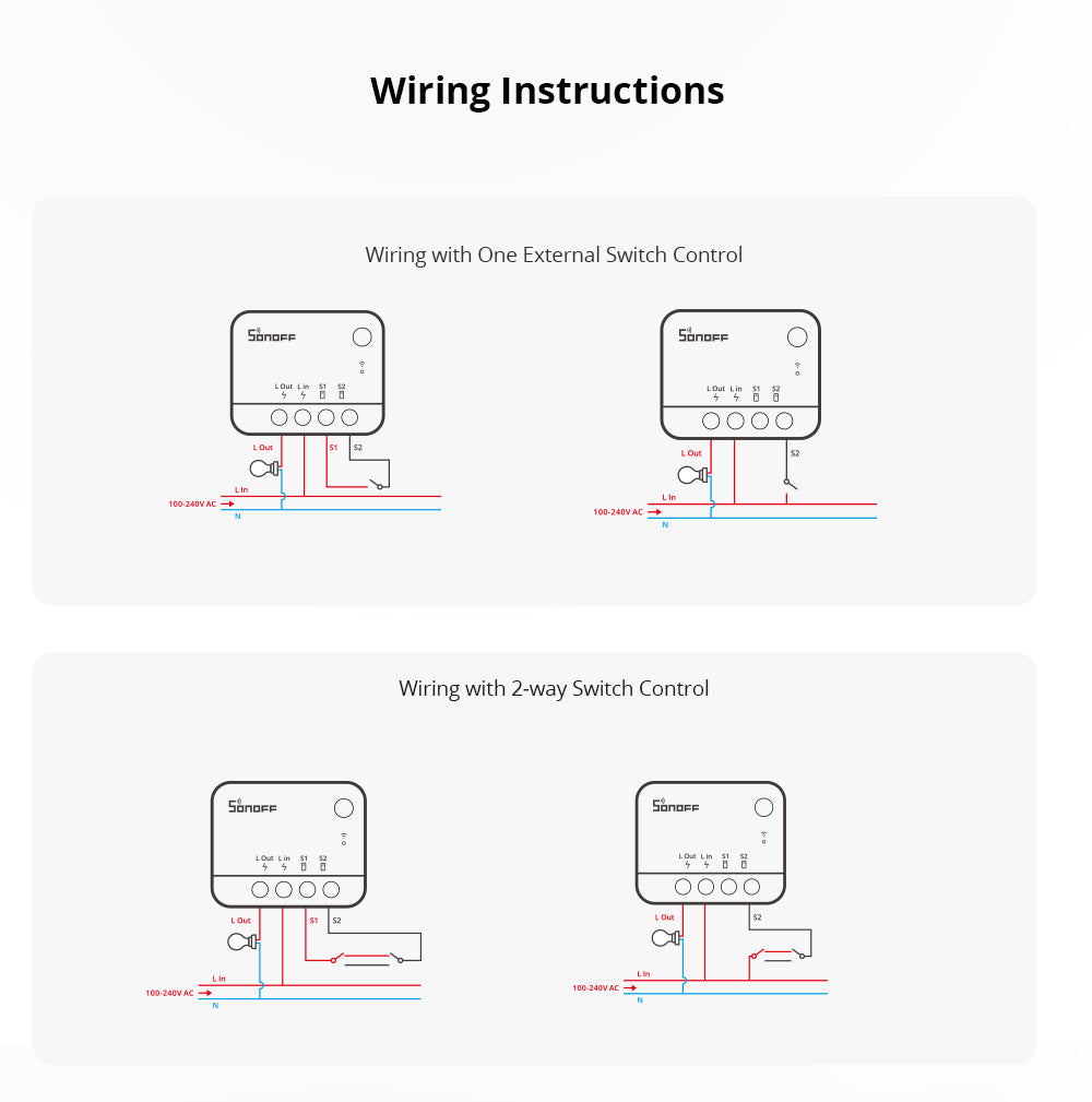 SONOFF Zigbee Smart Switch ZBMINIL2, no neutral wire required! Double pack
