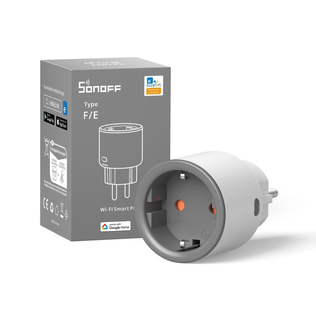 SONOFF S60TPF Smart Wifi Socket with Power Measurement, 16A 4000W