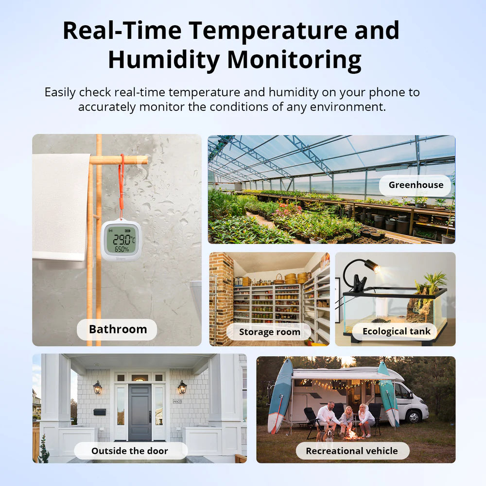 Temperatur- und Luftfeuchtigkeitssensor Zigbee Sonoff SNZB-02WD IP65 mit LCD