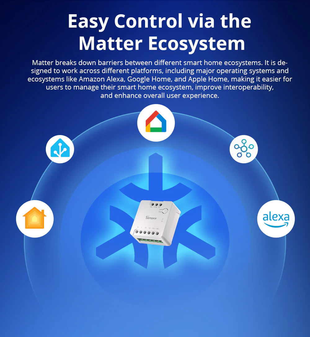 Trockenkontakt-Schalter Sonoff MINI-D - Matter-fähig
