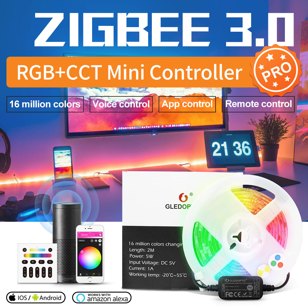 GLEDOPTO GL-MC-001PK Zigbee RGB+CCT LED-Strip Starter-Kit IP20