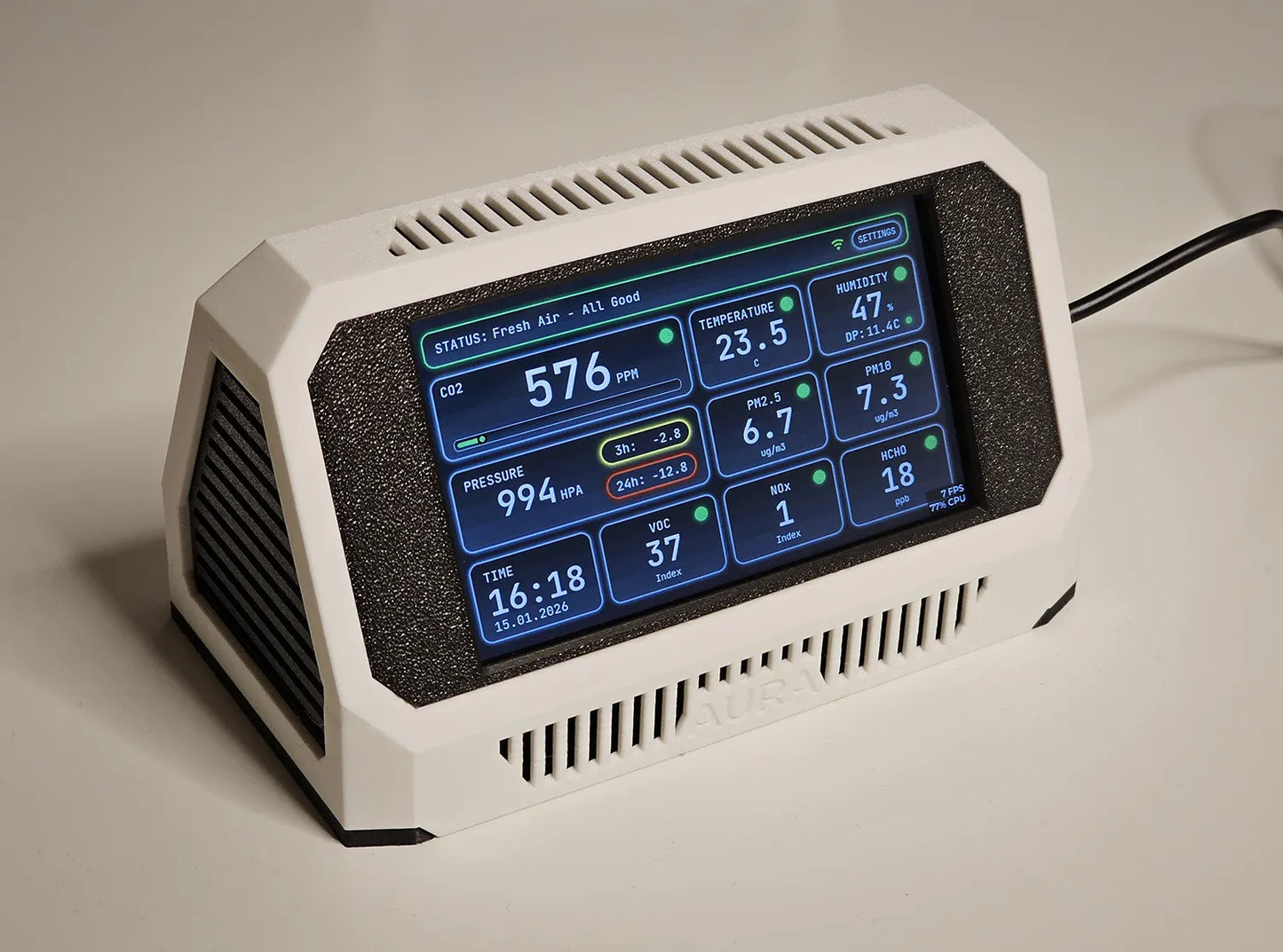 Luftsensor "Project AURA" - Electronic Parts Kit - Reservierung