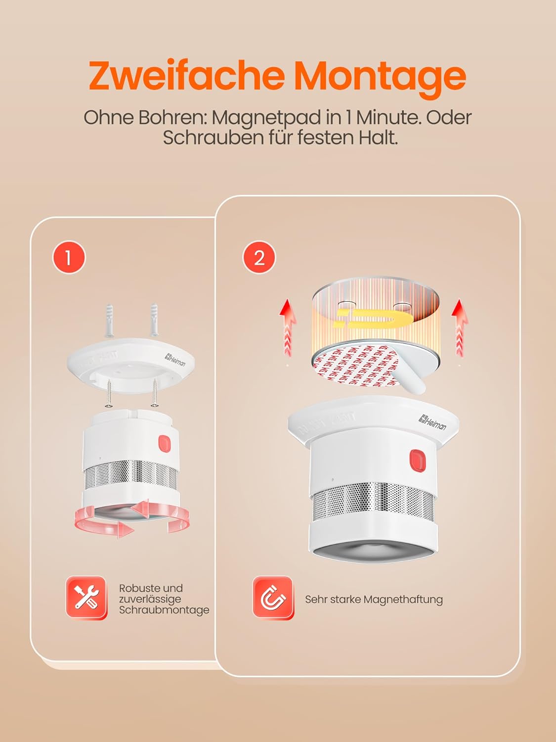 Zigbee 3.0 smoke detector from Heiman HS1SA-E