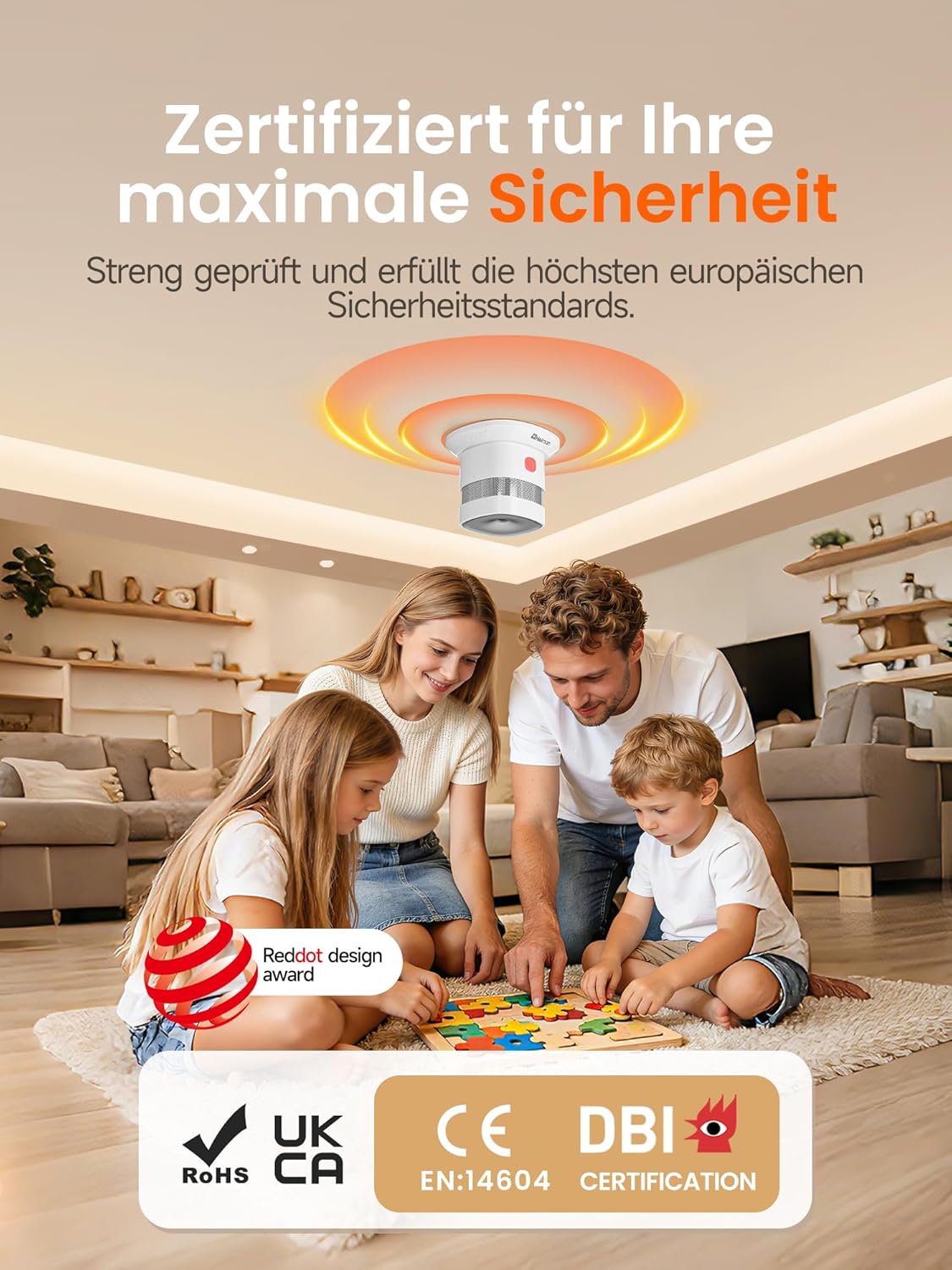 Zigbee 3.0 smoke detector from Heiman HS1SA-E