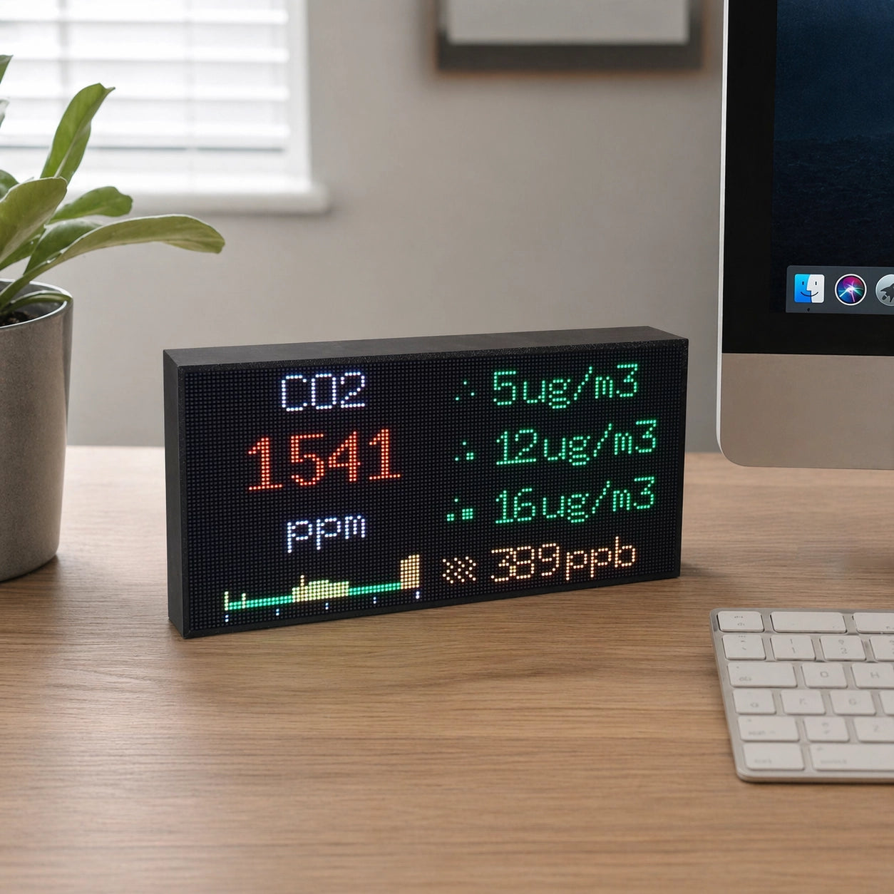 LED Luftqualitätsmonitor mit Home Assistant Integration