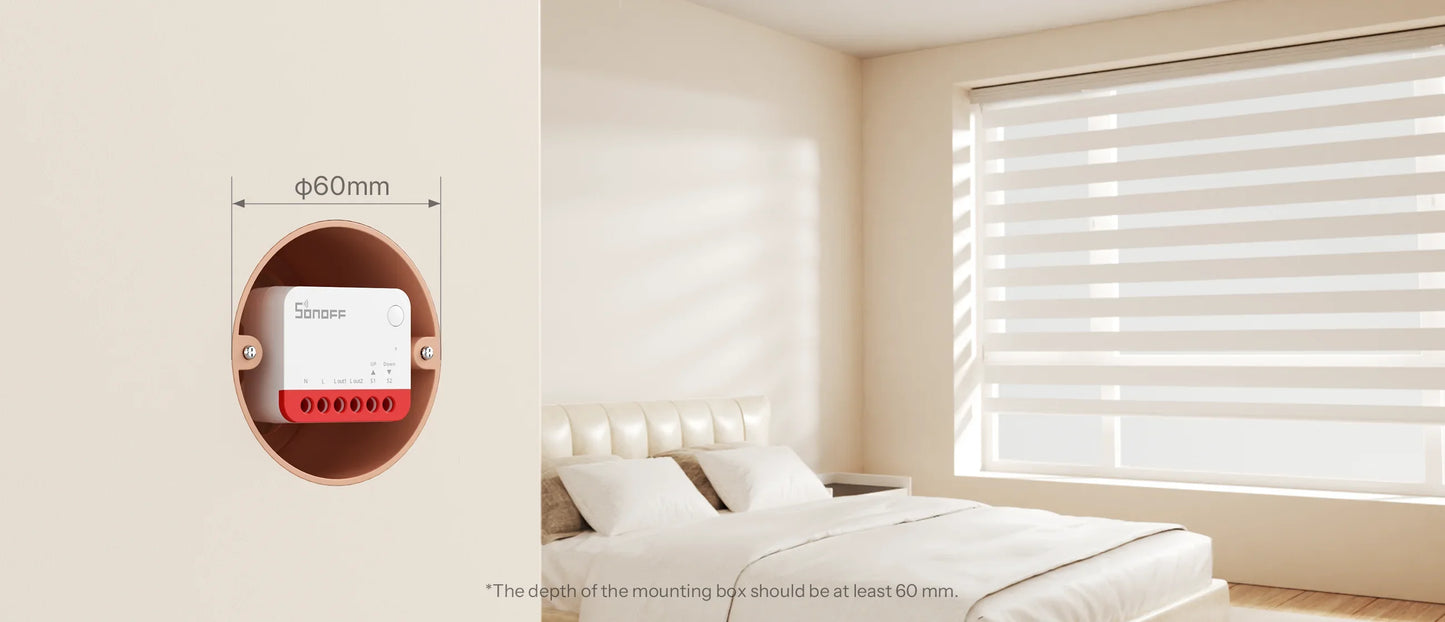 Sonoff MINI-ZBRBS Zigbee Rollladen-/Vorhangmodul Steuerung