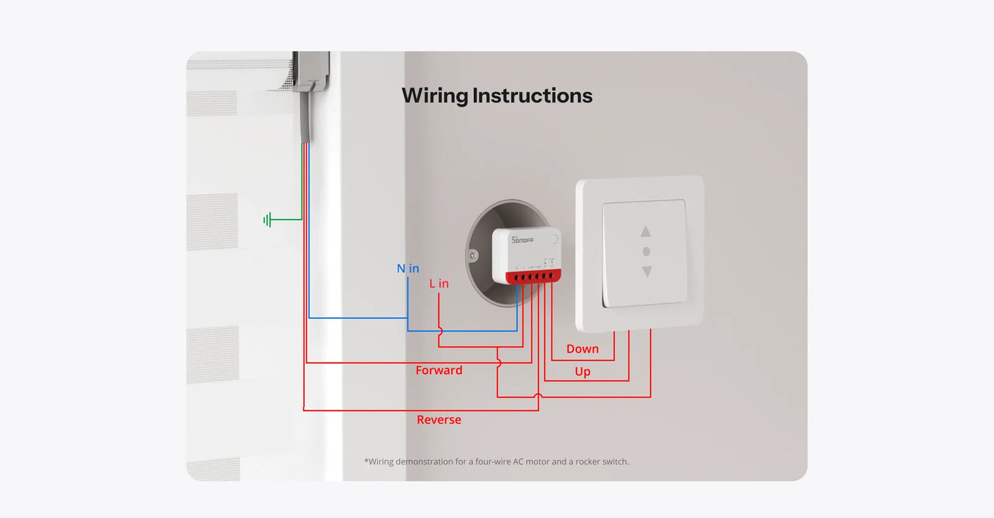 Sonoff MINI-ZBRBS Zigbee Rollladen-/Vorhangmodul Steuerung