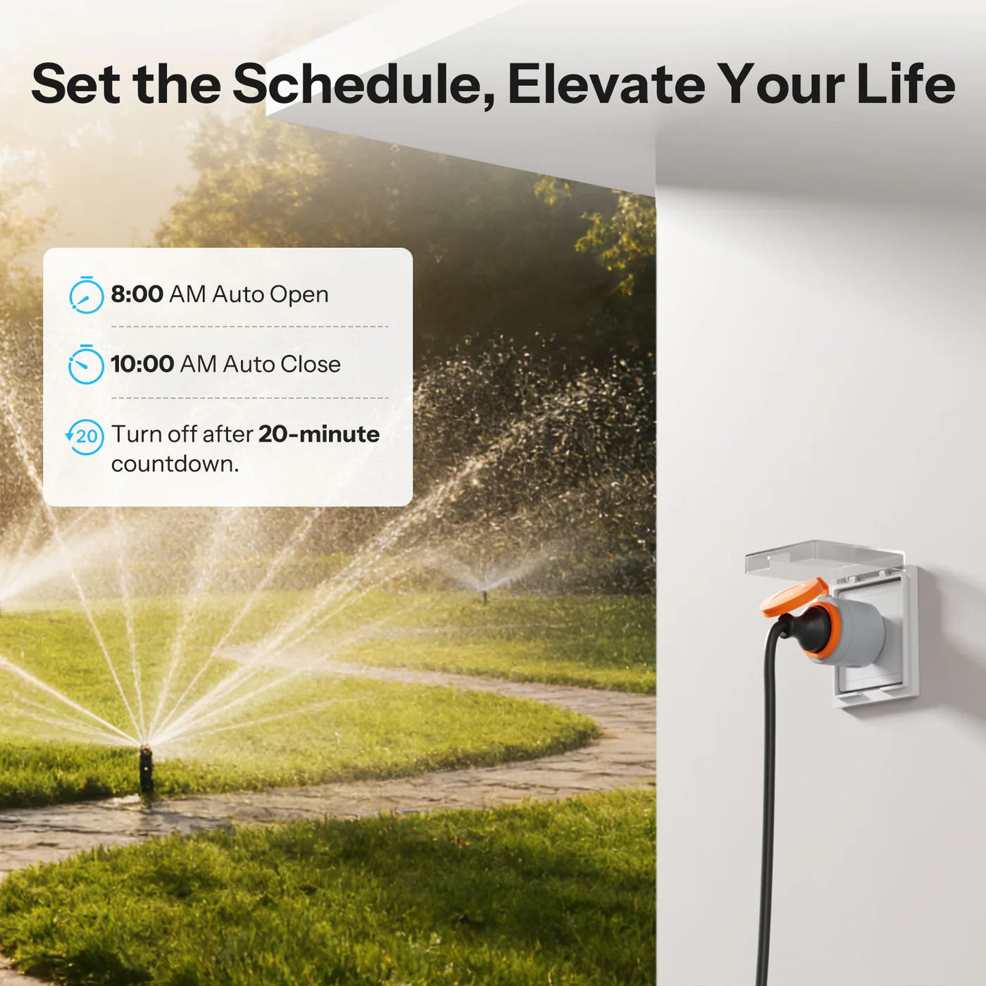 SONOFF S61s Outdoor Matter WLAN-Steckdose Typ F mit Verbrauchsmessung - S61STPF-PM-O