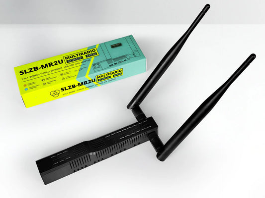 SMLIGHT SLZB-MR2U – Zigbee, Matter over Thread, Ethernet, PoE, USB, Wi-Fi Adapter, schwarz