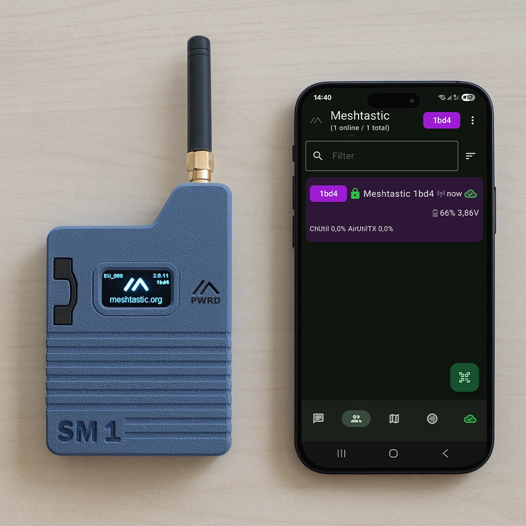 Meshtastic Heltec V3 Node mit Slim-Gehäuse