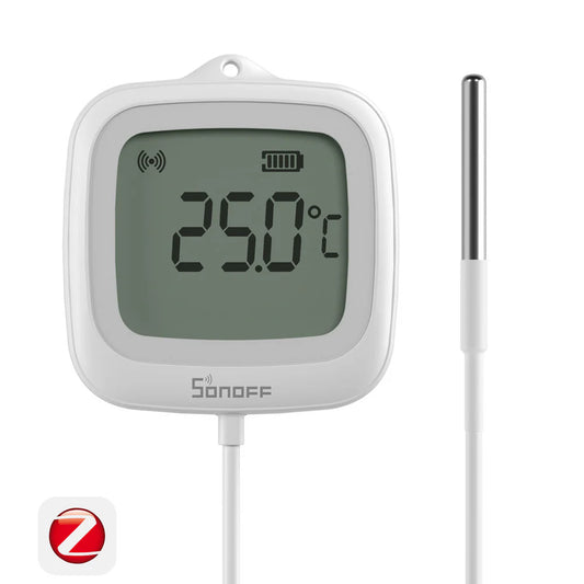 Temperatursensor Zigbee Sonoff SNZB-02LD IP65 mit LCD und externer Fühler
