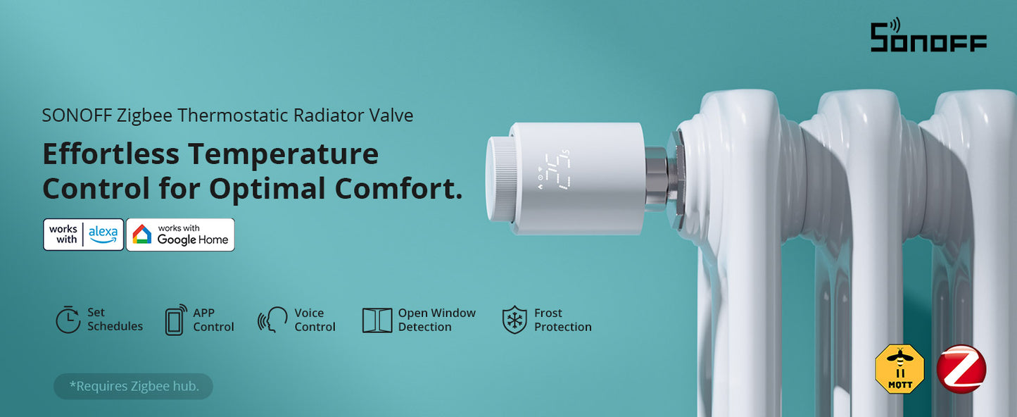 Smartes  Heizkörperthermostat Sonoff TRVZB Zigbee