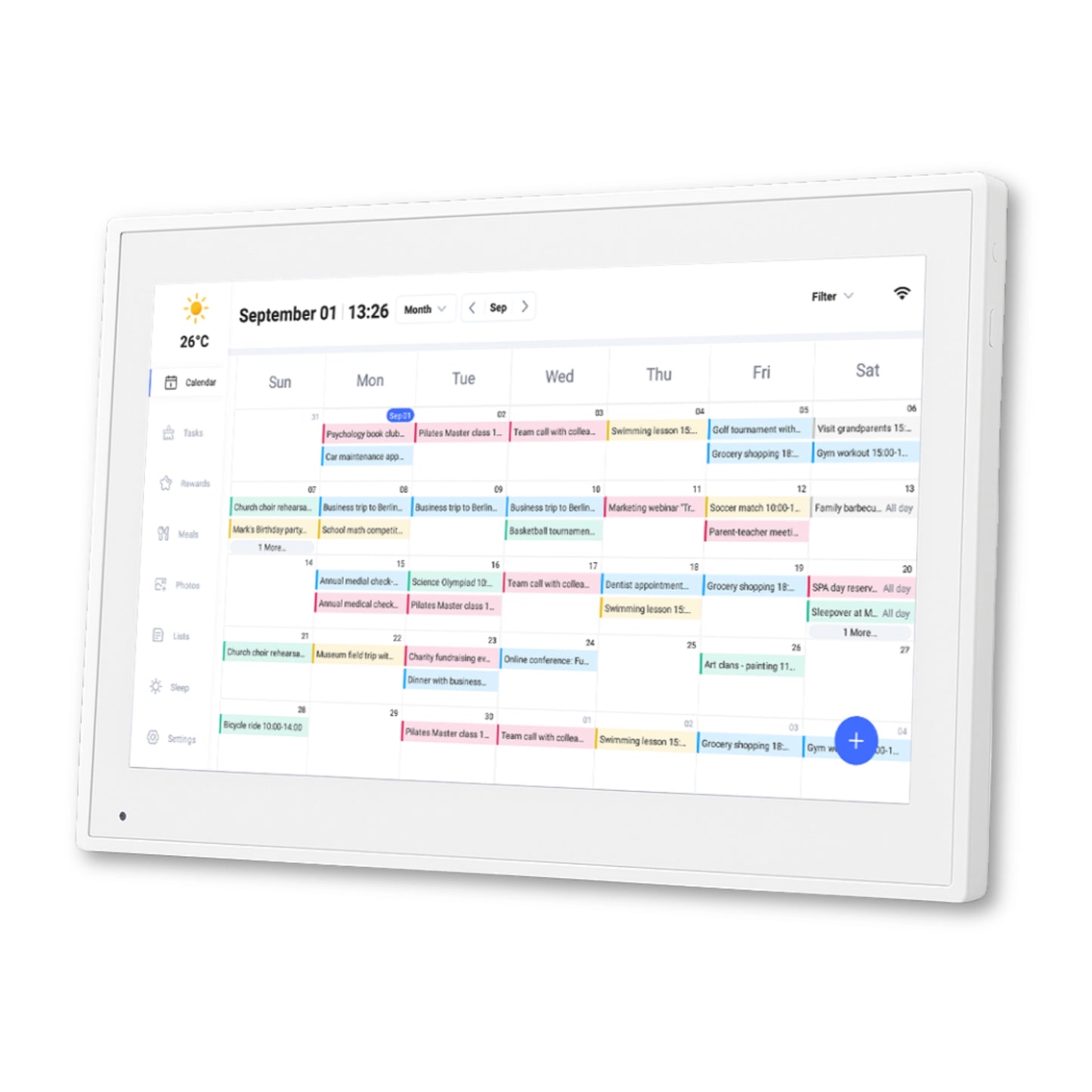 Digitaler Familienkalender mit Wi-Fi-Sync