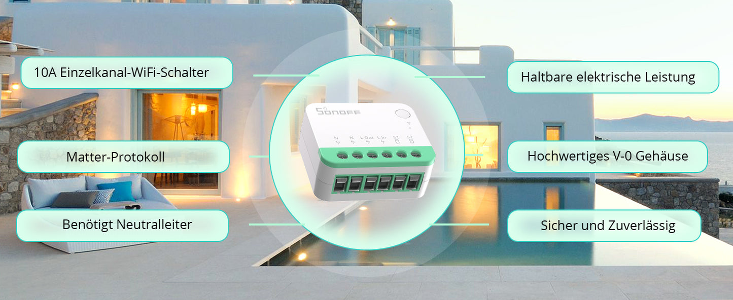 SONOFF MINIR4M Matter Wifi Smart Relay Switch,
