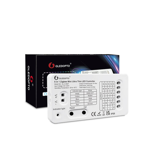GLEDOPTO GL-C-002P Zigbee 5-in-1 Mini LED-Controller mit Verpackung